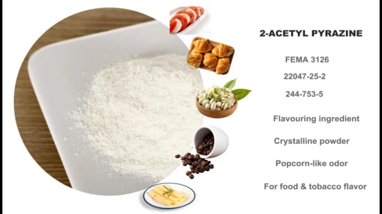 Arôme et parfum synthétiques 2-acétyl pyrazine pour pop-corn/tabac, etc.